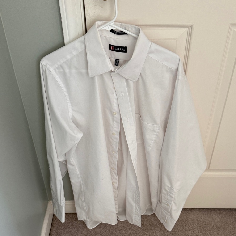Chaps Men's Crisp White Dress Shirt